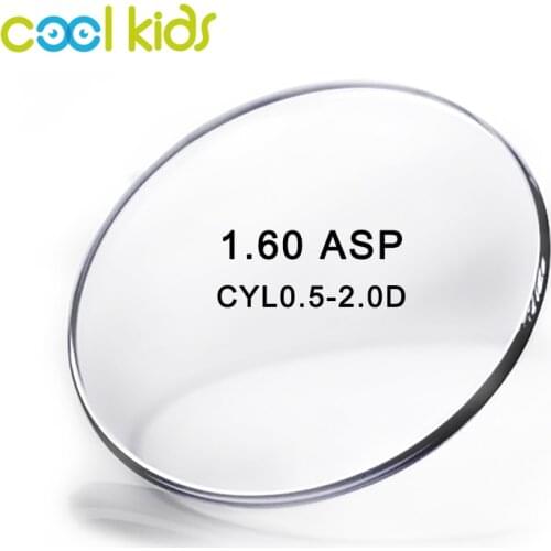 COOL KIDS 1.60 Index Prescription Lenses Resin Aspheric Glasses Lenses for Myopia/Hyperopia/Presbyopia Eyeglasses Lens