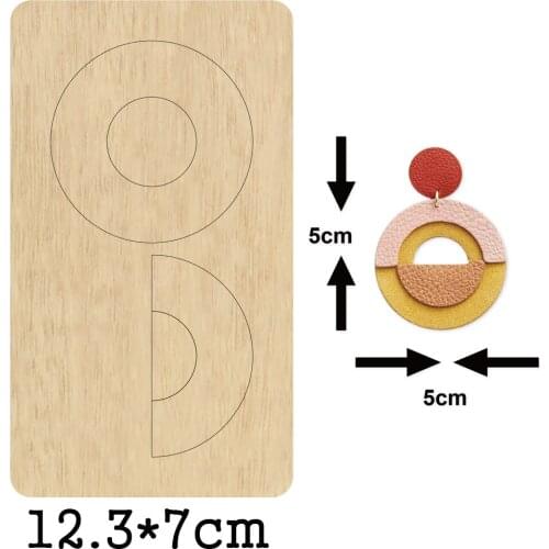 Double Circle Metal Leather Cutting Dies Mold Semicircle Drop Earrings Wooden Leather Cutting Mould Handmade Diy Crafts 2020 New