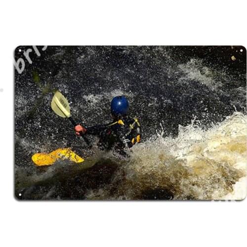 Whitewater Playboater Metal Signs Wall Plaque Kitchen Funny Cinema Living Room Tin sign Posters