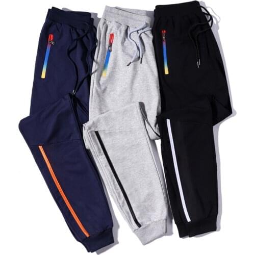 2021 New Men Pants Striped Jogger Autumn Casual Mens Sweatpants Sportswear Long Trousers Straight Pants Man Fitness Clothing 5XL