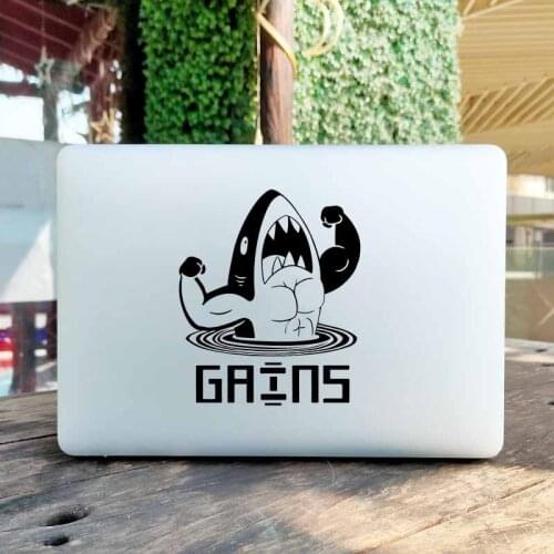 Fitness Shark Laptop Cover Sticker for MacBook Pro 16" Air Retina 11 13 15 Inch Mac Book Skin Notebook Decal Pegatina Portatil