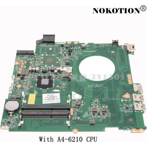 Nokotion DAY22AMB6E0 For HP Pavilion 15 15-P 762528-501 762528-001 Laptop Motherboard A4-6210 CPU