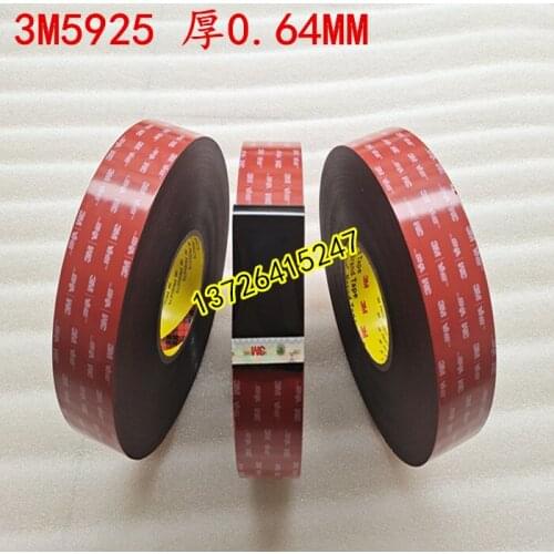 Original 3M5925VHB acrylic black strong double-sided tape car special foam tape thickness 0.64