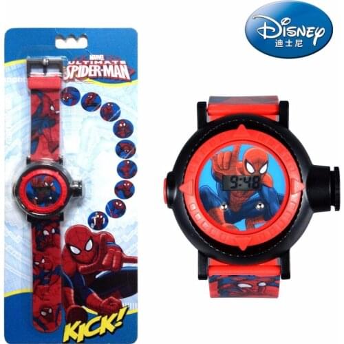 Disney Original Marvel Childrens Electronic Watch Handsome Spider-Man Projection Watch Boys Gift
