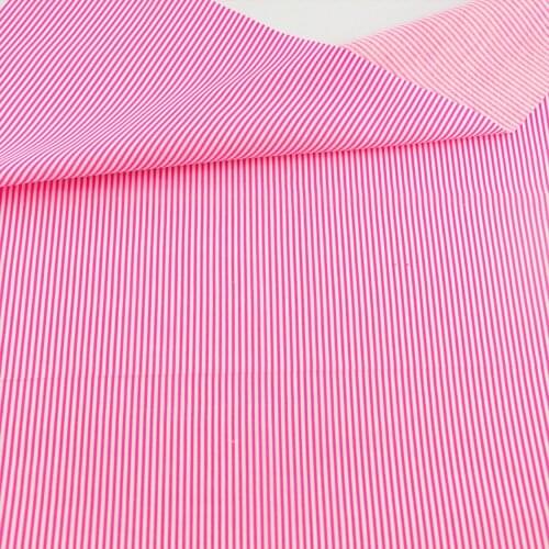 Booksew 100% Cotton Fabric Pink And White Stripes Design Patchwork Clothes For Dolls DIY Decoration Tissue Crafts Home Textile
