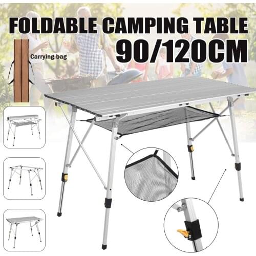 Portable Foldable Table Camping Outdoor Furniture Adjustable Computer Tables Picnic Aluminium Alloy Ultra Light Folding Desk