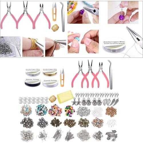 Jewelry Making Supplies Includes Jewelry Beads,Charms Tools for Necklace Earring
