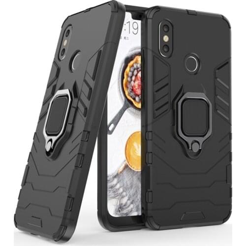 R-JUST Shockproof Armor Case For Xiaomi 5X 6X 8 8SE MIX2 MIX2S Case For Xiaomi PLAY 8 Lite MAX2 Finger Ring Holder Phone Cover