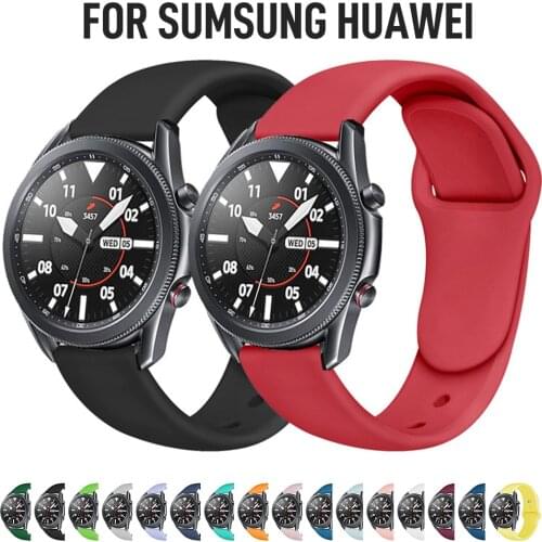 Huawei watch GT 2/2e/pro strap For Samsung Gear S3/S2/Sport Silicone bracelet 20mm/22mm Galaxy watch 3/46mm/42mm/Active 2 band