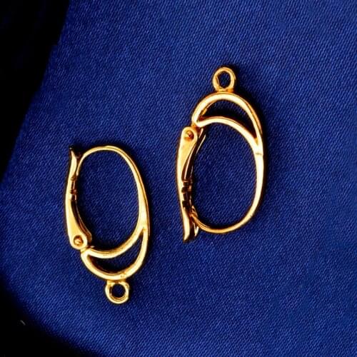20pcs Gold Silver Color Brass Lever Back Clips Earring Hooks Spring Earrings Findings For DIY Jewelry Findings Wholesale