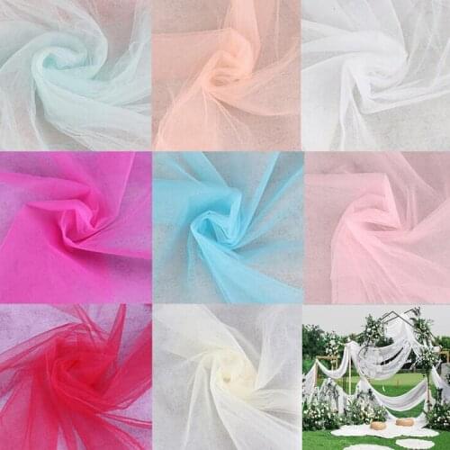 Wide 1.5 meter Mariage Yarn Tulle Sheer Crystal soft Fabric Birthday Event Party for DIY Arches Chair Sashes Wedding Decor