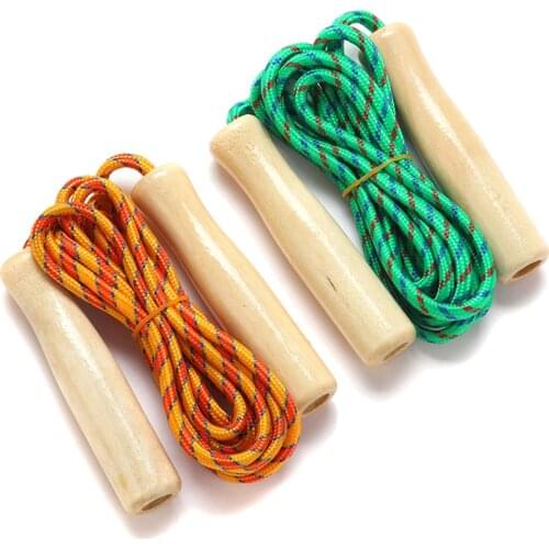 Skipping Rope Wooden Handle Skipping Rope 2.5M for Students Fitness Equipment Training Sport Gym Game Workout Exercise At Home