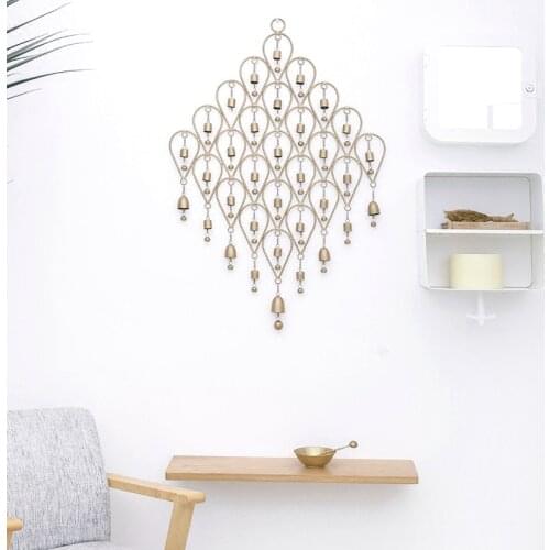 Nordic retro style iron bell wall decoration