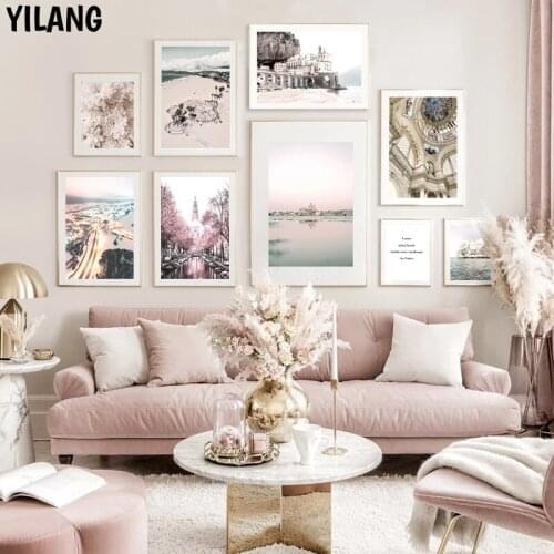 Modern Beach Scenery Poster Wall Art Canvas Painting Nordic Landscape Picture Home Decor Minimalist Print For Living Room Design