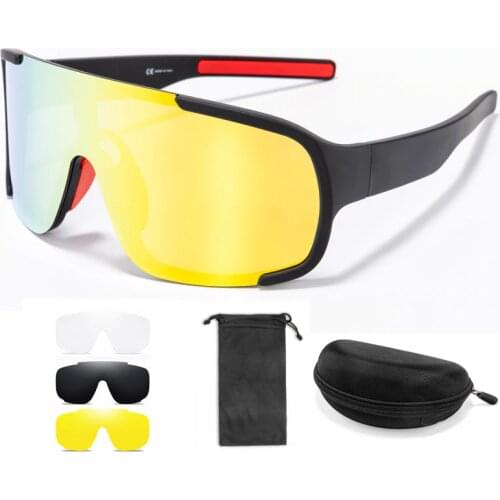 Sports Bike Cycling Glasses Men Women 4 Lens Set UV400 Bicycle Goggles Cycling Eyewear