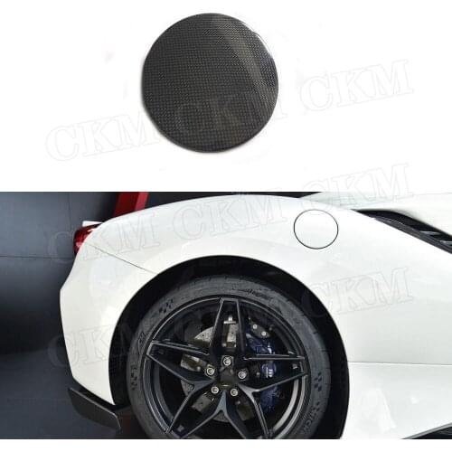 Dry Carbon Fiber Car Outer Fuel Tank Cover Cap for Ferrari 488 GTB 2015-2018 Car Styling