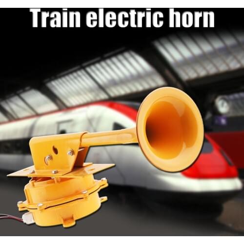 12V 24V 126DB Super Loud All Metal Train Air Horn No Need Compressor Loundspeaker for Truck Boat Train Lorry Car Vehicle