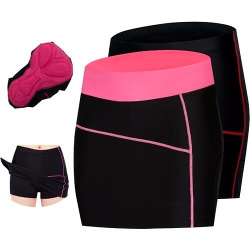Weimostar Girl Cycling Dress Pink/Red mtb Outdoor Ciclismo Summer Bike Clothing Dress Women Gel Pad Cycling Bicycle Shorts