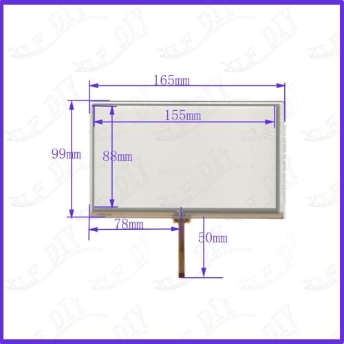 ZhiYuSun 7inch 4lines resistance touch panel 165*99mm Navigator screen 165mm*99mm this is compatible