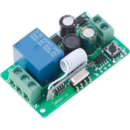 1PC New AC 85V-220V 1-Channel Wireless Rf Remote Control Receiver Relay Switch 433mhz Switches