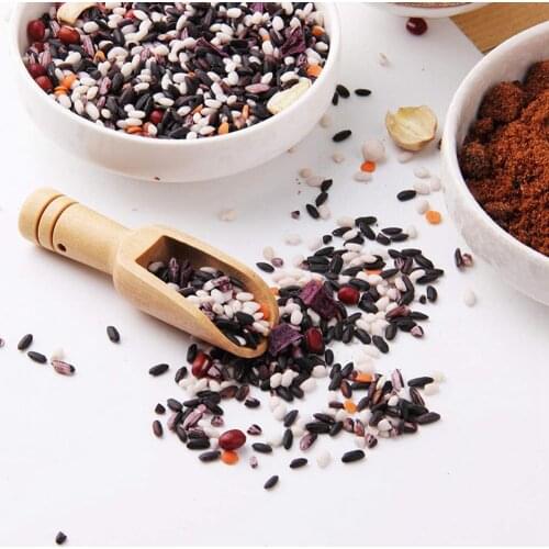 10Pcs Mini Long Handle Wooden Scoops Bath Salt Spoon Candy Flour Spoon Scoops Kitchen Utensils - 2.4cm x 7.6cm