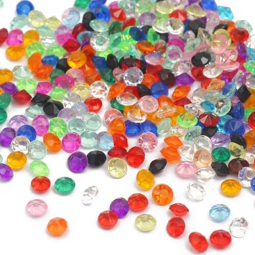 1000pcs 4.2mm Multicolors Tiny Acrylic Crystal Beads No Hole Loose Beads For Wedding Party Decoration DIY Crafts Embellishments