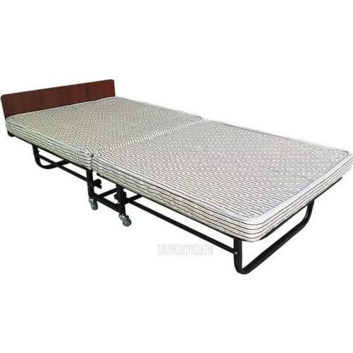 195*95*40cm Foldable Bed With 9cm Thickness Sponge Bed Mattress Modern Style Hotel Office Nap Bed Leisure Single Person Bed