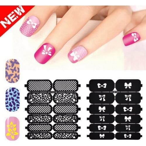 200pcs Flower Stamping Nail Hollow Sticker Templates Nail Stencils Stickers For Gel Nail Polish Template beauty new