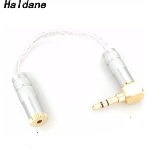 Haldane 3.5mm Stereo Male to 2.5mm TRRS Balanced Female Hi-End Audio Adapter 8 Cores 7N OCC Silver Plated Cable