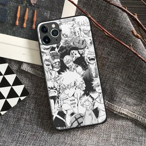 Katsuki Bakugo My Hero Academia Anime Soft Silicon Glass Phone Case for IPhone SE 6s 7 8 Plus X Xr Xs 11 12 Mini Pro Max Samsung