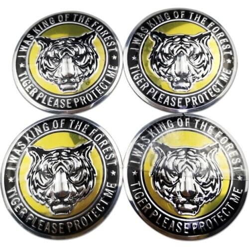 Tire Center Hub Cap Decoration Metal Tiger Head Styling Emblem Car Wheel Stickers For Mazda Cx7 Cx6 Cx5 Cx3 Citroen C3 C4 C4l C5
