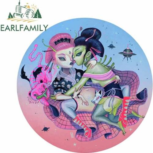EARLFAMILY 13cm x 13cm For Cartoon Scratch-Proof Car Stickers Waterproof Decal Motorcycle 3D Custom Printing For JDM SUV RV