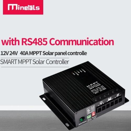 12V/24V Battery Charger Controller 40A MPPT Solar Charge Controller with 485 Communication Output Max PV Input Voltage 50V