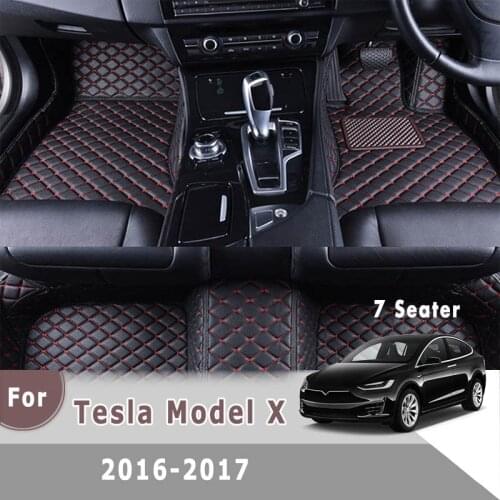 RHD Carpets For Tesla Model X 2016 2017 (7 seats) Car Floor Mats Auto Interior Covers Pads Accessories Automobiles Foot Pads