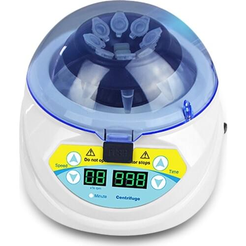 MINI-10K+ 3000~10000rpm Adjustable Mini Lab Centrifuge Machine for 2/1.5/0.5/0.2ml Centrifugal Tube Lab Equipment