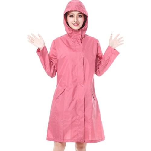 Fashion Waterproof Women Girls Clothes Raincoat PINKRED Rainwear Rain Riding Clothes Dropshipping