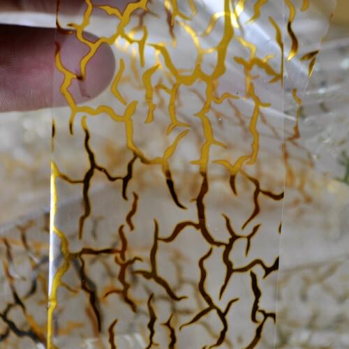 Harajuku fashion sexy new Star Bright Nail Nail Stickers can be transferred Pale yellow crack SY619