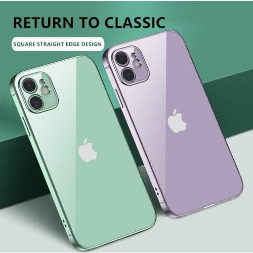 Fashion Straight Edge Phone Case For iPhone 11 Case Soft TPU Protective Cover iPhone 11 Pro Max XS XR 8 Shock-proof Shell Cover