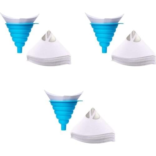 3D Printer Paper Filter Set 51Pcs/101/151Pcs PLA Photocuring Consumables UV Resin Accessories Paper and Silicone Funnel