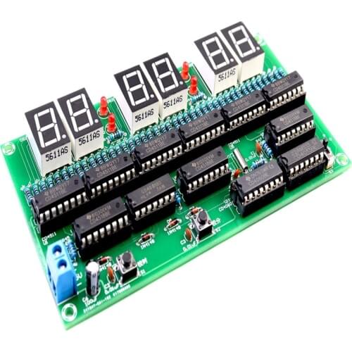 6-digit pure digital circuit clock production kit, electronic training parts, skill competition training materials, welding