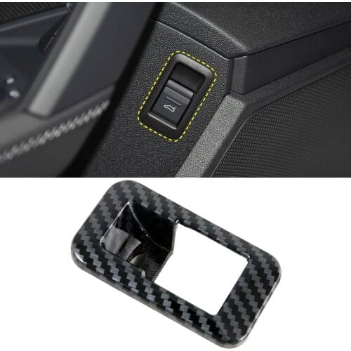Carbon Fiber Printed Interior Rear Trunk Switch Cover Trim for Audi A3 8Y 2020 2021 2022 Accessories