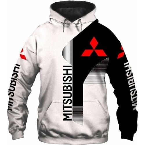 2021 The latest Mitsubishi 3D car logo digital printing hoodie Harajuku trendy men jacket spring and autumn pullover