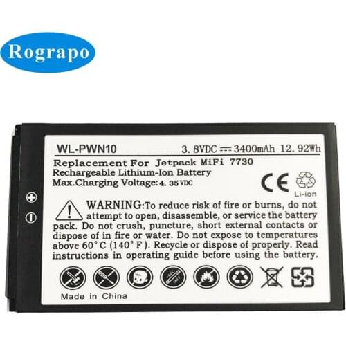 New 40123117 Battery For Verizon Jetpack MiFi 7730 8800L Accumulator 3.8V 3400mAh Li-ion Replacement Batterie