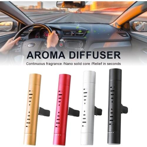 Car Interior Air Freshener Air Vent Clip Air Condition Aroma Diffuser Solid Perfume Fragrance with 5 Scented Perfume Sticks Ship