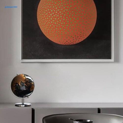 P15D Plastic Globe Retro Rotating Earth Geography World Globe Map Model with Base