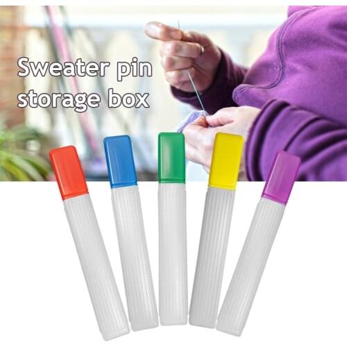 Plastic Knitting Needle Storage Organizer Sweater Sewing Needle Storage Tube Holder Storage Case Needlework Tools