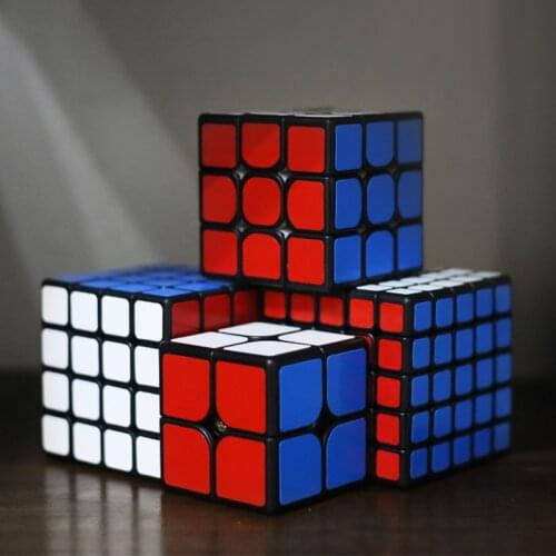 ShengShou Sengso 2x2 3x3 4X4 5x5 Magnetic Magic Cube Puzzle Cube Intelligent Toys for Brain Training - Black