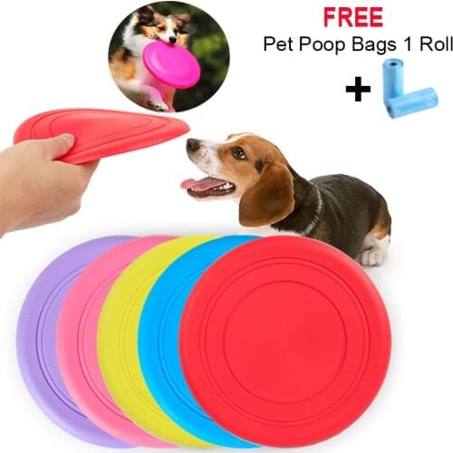 Silicone soft Frisbeed pet bite resistant Frisbeed for training dogs