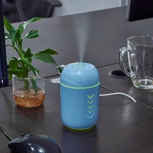 12V Car Air Humidifier Ultra-Silence Mini Desk Vaporizer Purifier USB Ultrasonic Cool Mist Humidifier LED Lamp Car Air Freshener