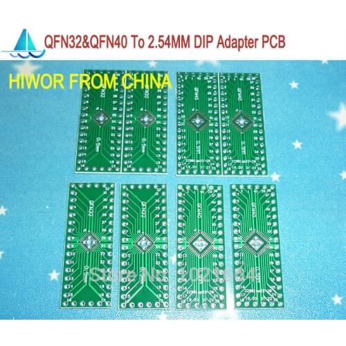 20pcs/lot QFN32P & QFN40P To DIP40Pin SMD Adapter To DIP PCB Pinboard SMD Converter